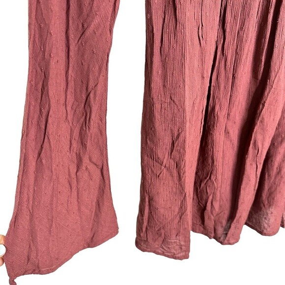 Roxy Rust Pin Dot‎ Beachcomber V-Neck Dress - Juniors Bell Sleeves Size XSmall - Picture 12 of 16